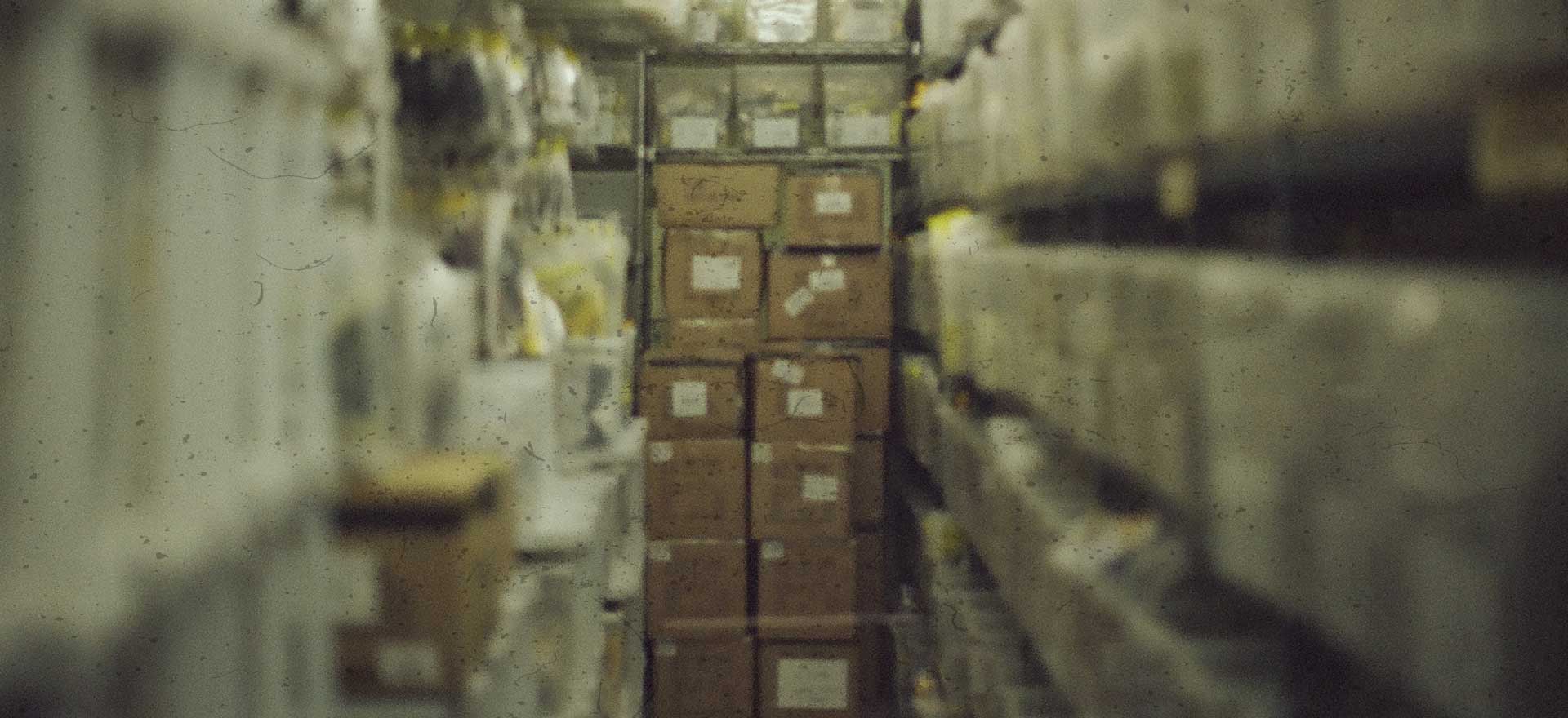 Il primo magazzino GECOM, fotografia storica
