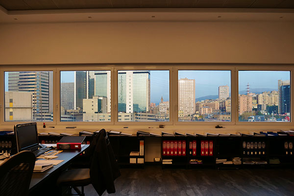 Gli uffici GECOM con vista su Genova
